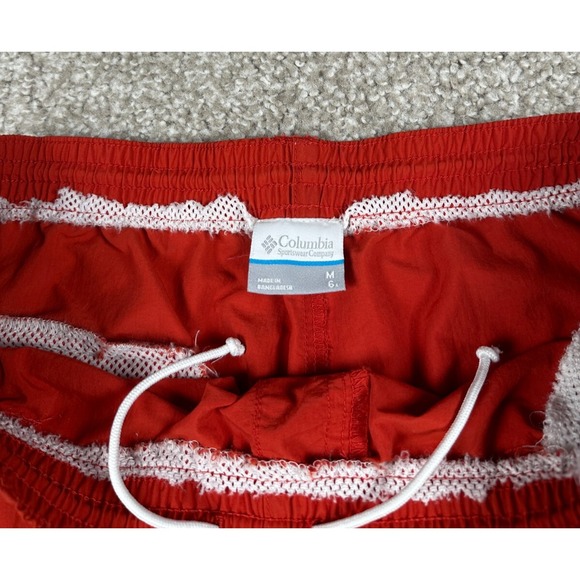 Columbia PFG Shorts Mens Large Red Swim Trunks Fishing Omni Shade Linerless - Picture 5 of 10